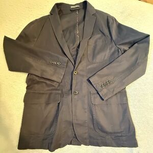 Ralph Lauren Navy 100% Cotton Blazer